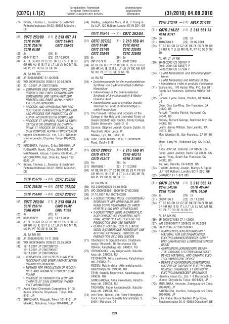 Bulletin 2010/31 - European Patent Office