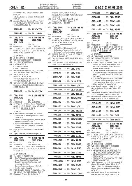 Bulletin 2010/31 - European Patent Office