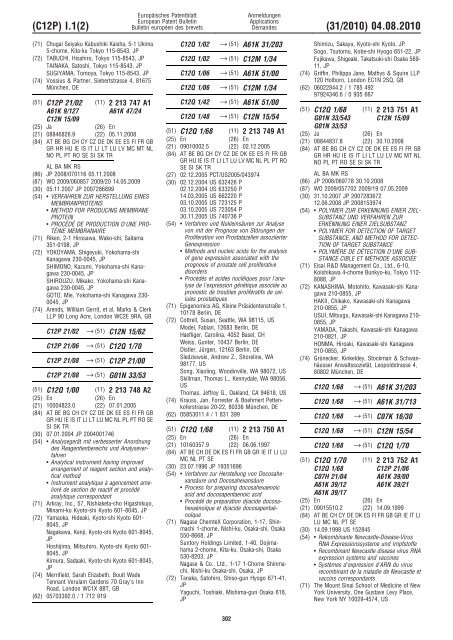 Bulletin 2010/31 - European Patent Office