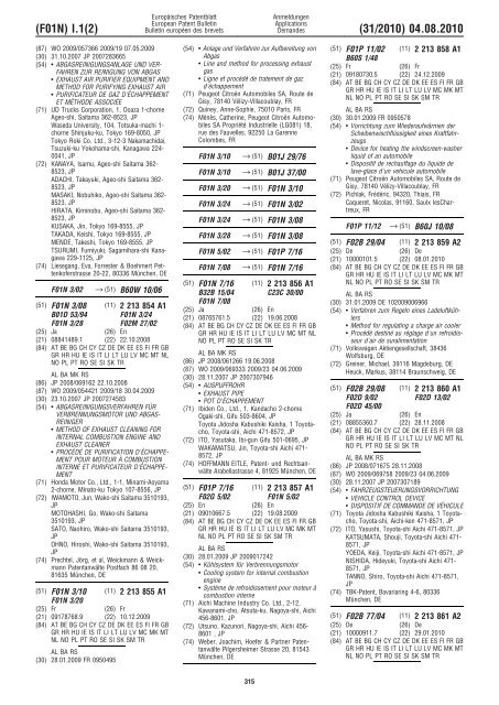 Bulletin 2010/31 - European Patent Office