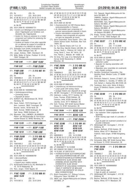 Bulletin 2010/31 - European Patent Office