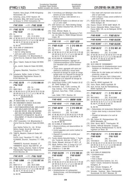 Bulletin 2010/31 - European Patent Office