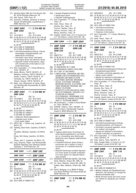 Bulletin 2010/31 - European Patent Office