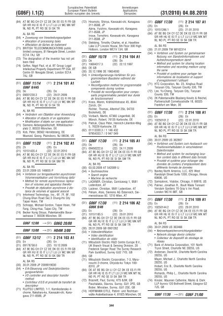 Bulletin 2010/31 - European Patent Office