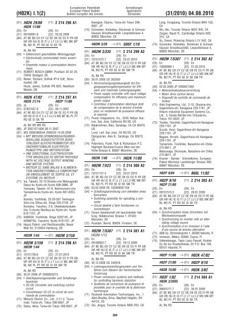 Bulletin 2010/31 - European Patent Office