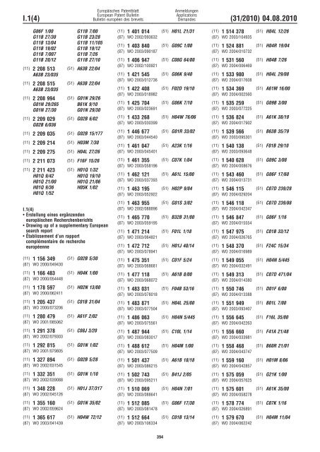 Bulletin 2010/31 - European Patent Office