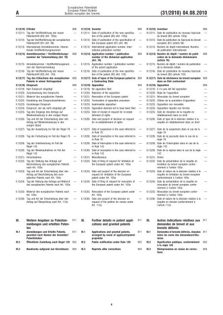 Bulletin 2010/31 - European Patent Office