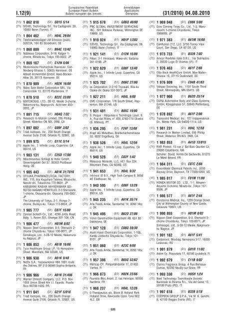 Bulletin 2010/31 - European Patent Office