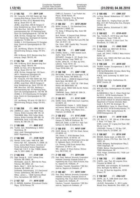 Bulletin 2010/31 - European Patent Office