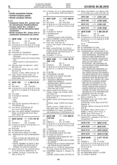 Bulletin 2010/31 - European Patent Office