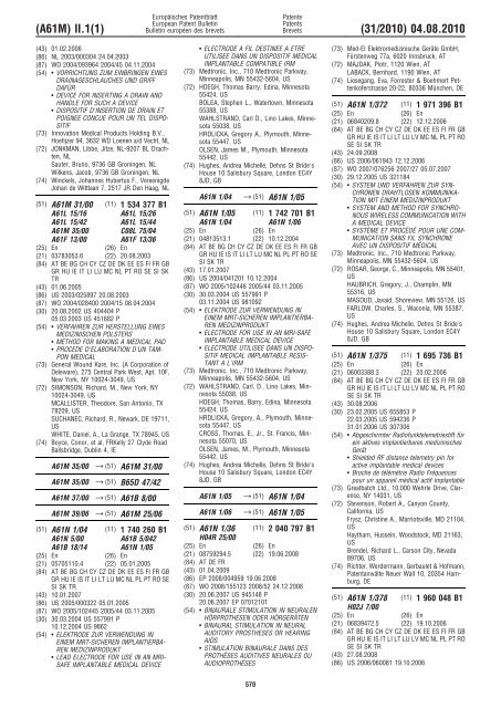 Bulletin 2010/31 - European Patent Office