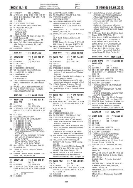 Bulletin 2010/31 - European Patent Office