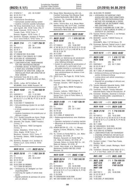 Bulletin 2010/31 - European Patent Office