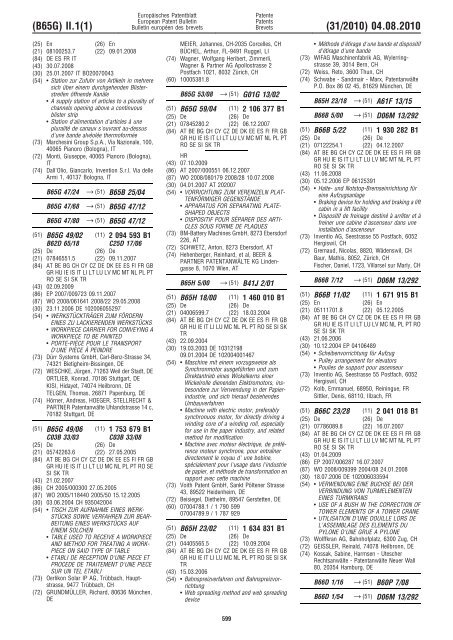 Bulletin 2010/31 - European Patent Office