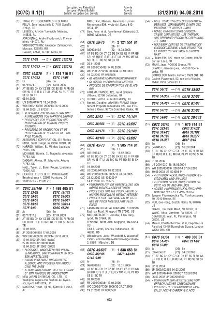 Bulletin 2010/31 - European Patent Office