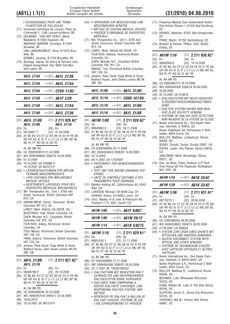 Bulletin 2010/31 - European Patent Office