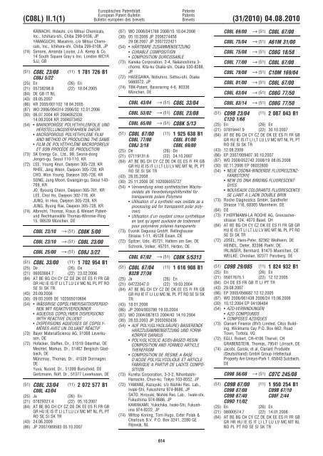 Bulletin 2010/31 - European Patent Office