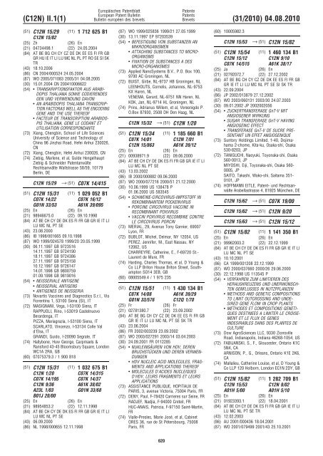 Bulletin 2010/31 - European Patent Office