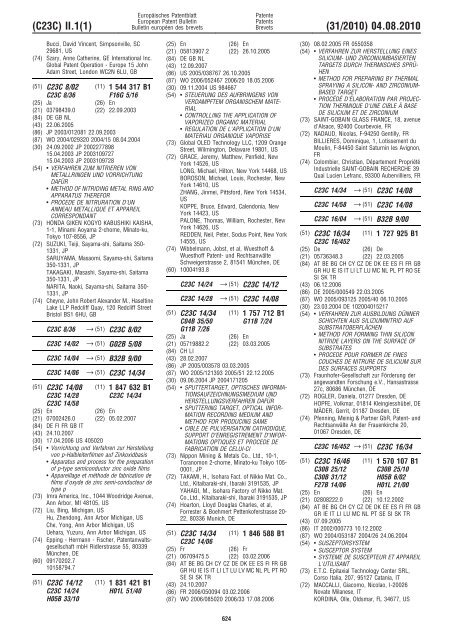 Bulletin 2010/31 - European Patent Office