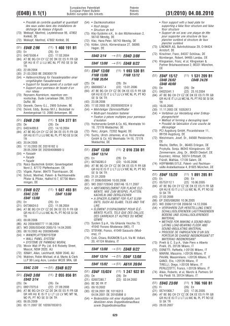 Bulletin 2010/31 - European Patent Office