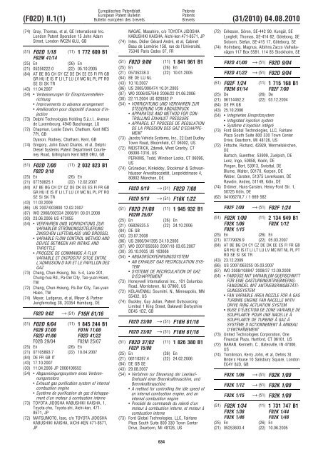 Bulletin 2010/31 - European Patent Office