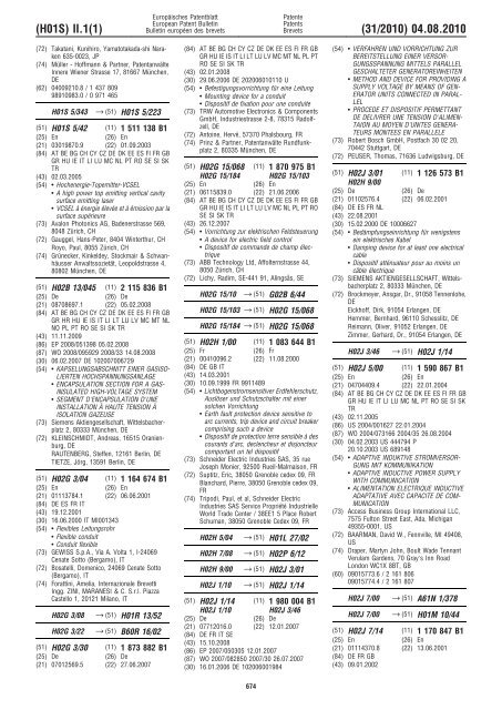 Bulletin 2010/31 - European Patent Office