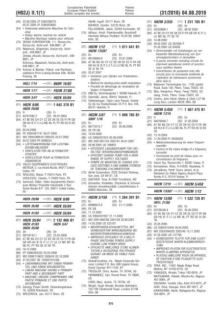 Bulletin 2010/31 - European Patent Office