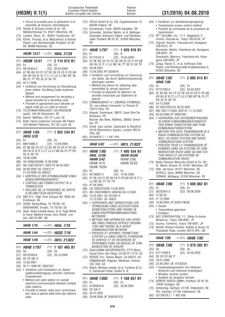 Bulletin 2010/31 - European Patent Office