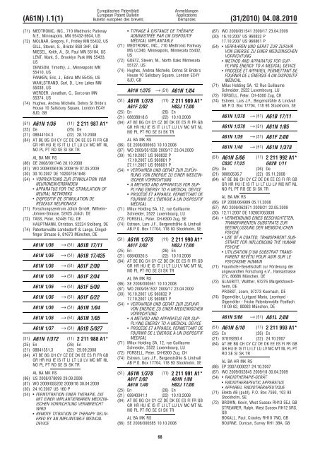 Bulletin 2010/31 - European Patent Office