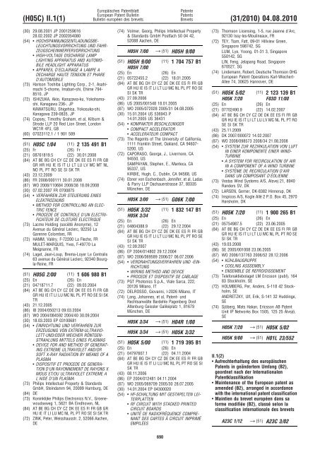 Bulletin 2010/31 - European Patent Office