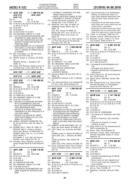 Bulletin 2010/31 - European Patent Office