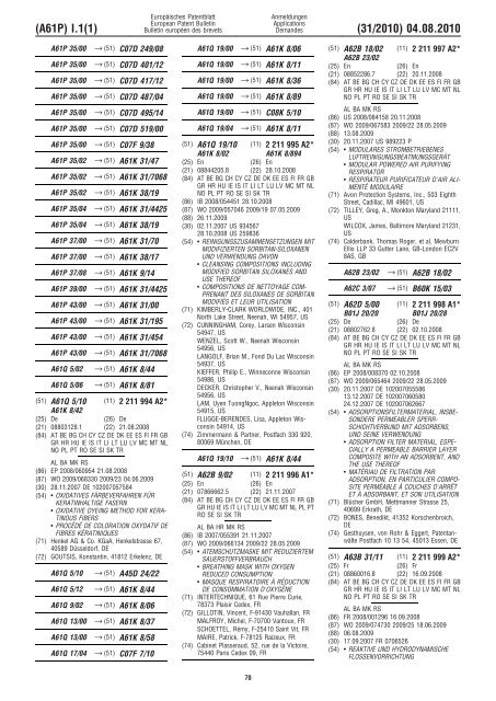 Bulletin 2010/31 - European Patent Office