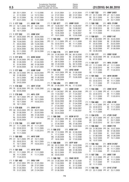 Bulletin 2010/31 - European Patent Office