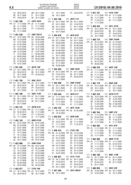 Bulletin 2010/31 - European Patent Office