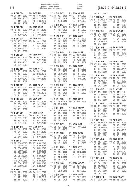 Bulletin 2010/31 - European Patent Office