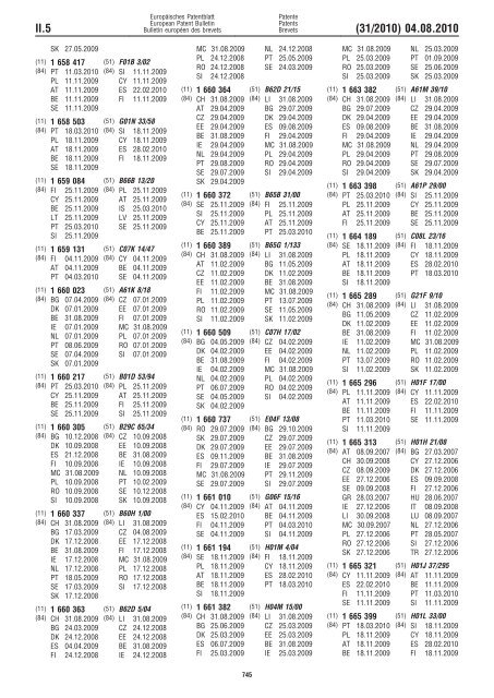 Bulletin 2010/31 - European Patent Office