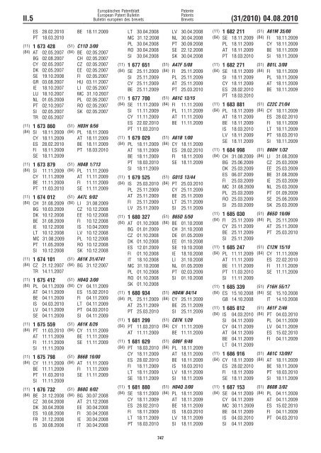 Bulletin 2010/31 - European Patent Office