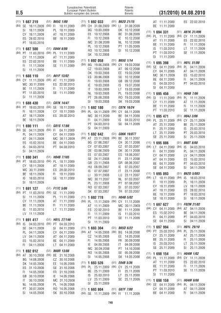 Bulletin 2010/31 - European Patent Office