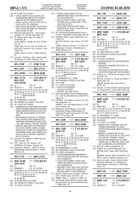 Bulletin 2010/31 - European Patent Office