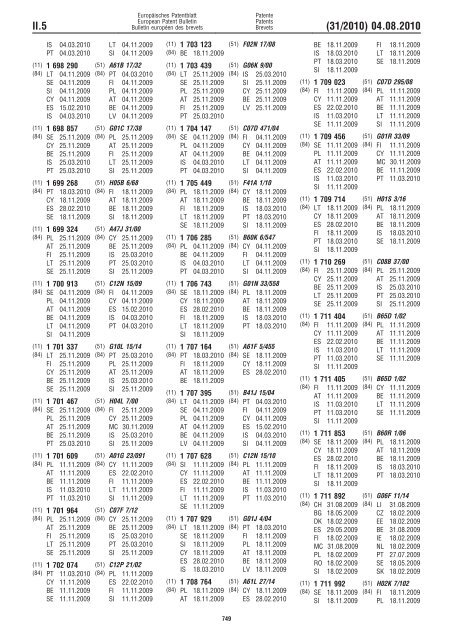 Bulletin 2010/31 - European Patent Office