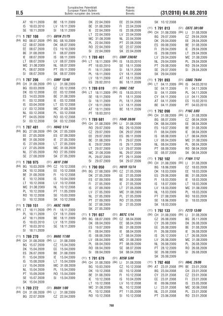 Bulletin 2010/31 - European Patent Office