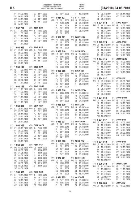 Bulletin 2010/31 - European Patent Office