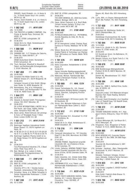 Bulletin 2010/31 - European Patent Office