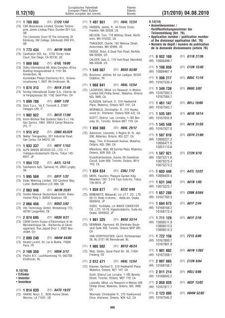 Bulletin 2010/31 - European Patent Office