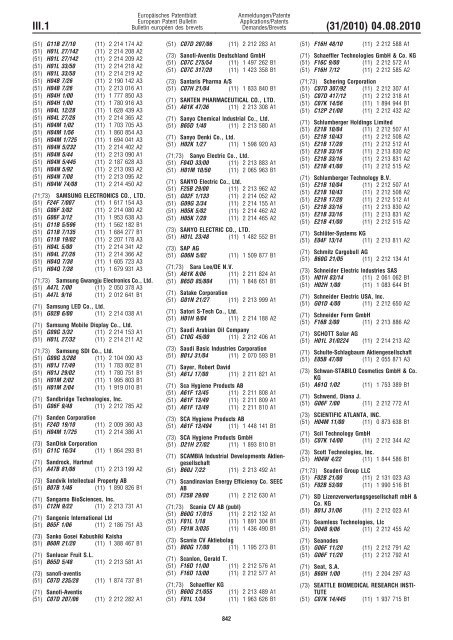 Bulletin 2010/31 - European Patent Office