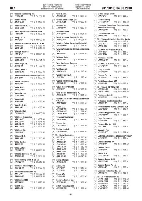 Bulletin 2010/31 - European Patent Office