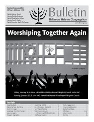 January 2013 Bulletin - Baltimore Hebrew Congregation