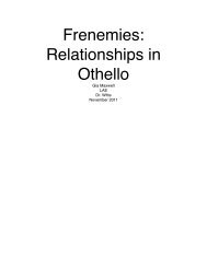 Frenemies: Relationships in Othello - College of Education