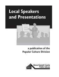 local speakers booklet2004 - Akron-Summit County Public Library