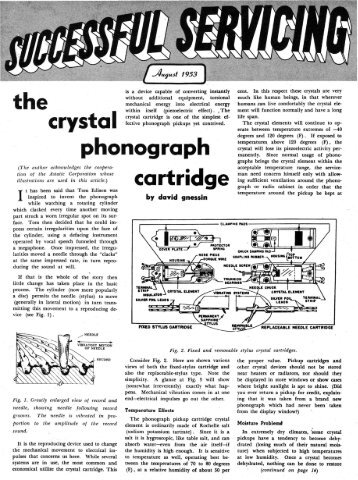 the crystal phonograph cartridge - Radiomuseum.org